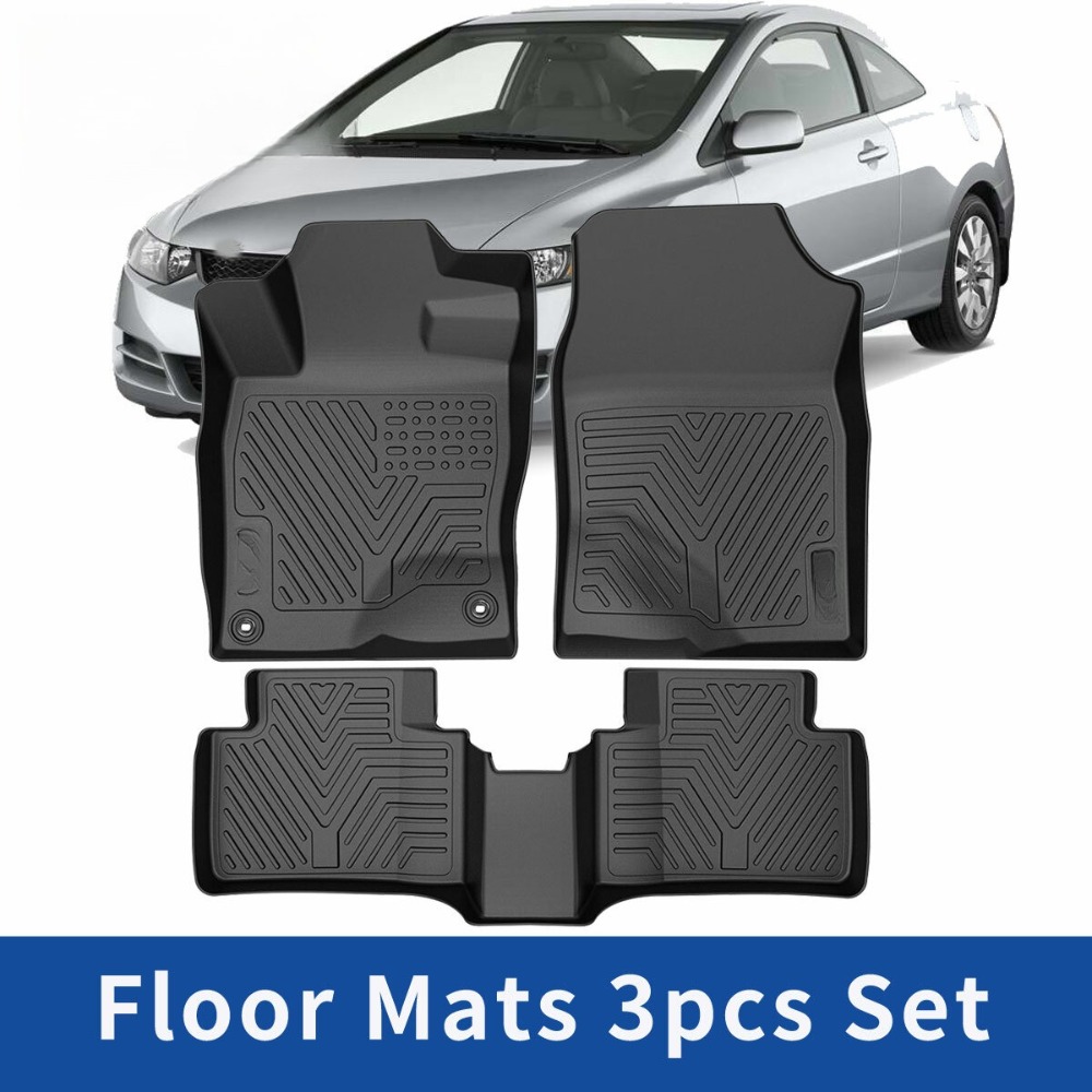 Car Floor Mat Rubber - Juego de 3 Tapetes para Auto,