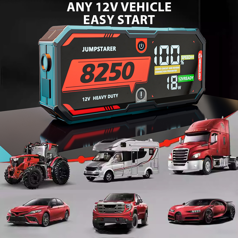 Portable Jump Starter - Arrancador de Baterías de Coche 8250,