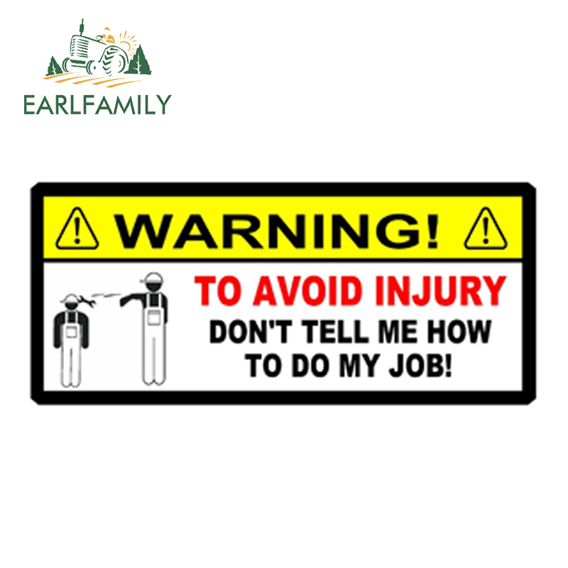 Car Accessories Job - EARLFAMILY-pegatina 3D de 13cm x 5,7