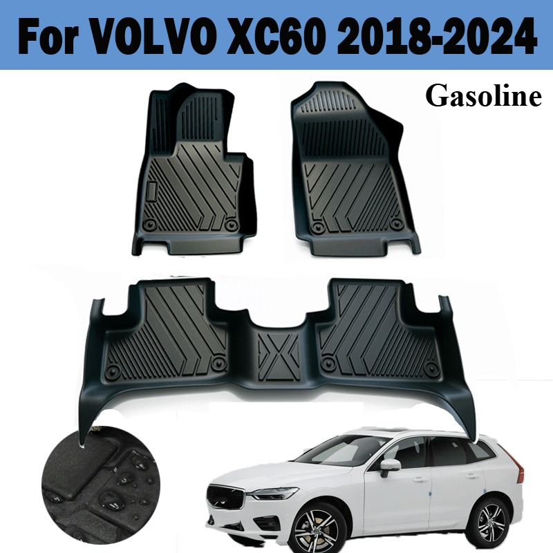 Car Floor Mat Rubber - Alfombrillas para VOLVO XC60 Gasolina 2018-2024,