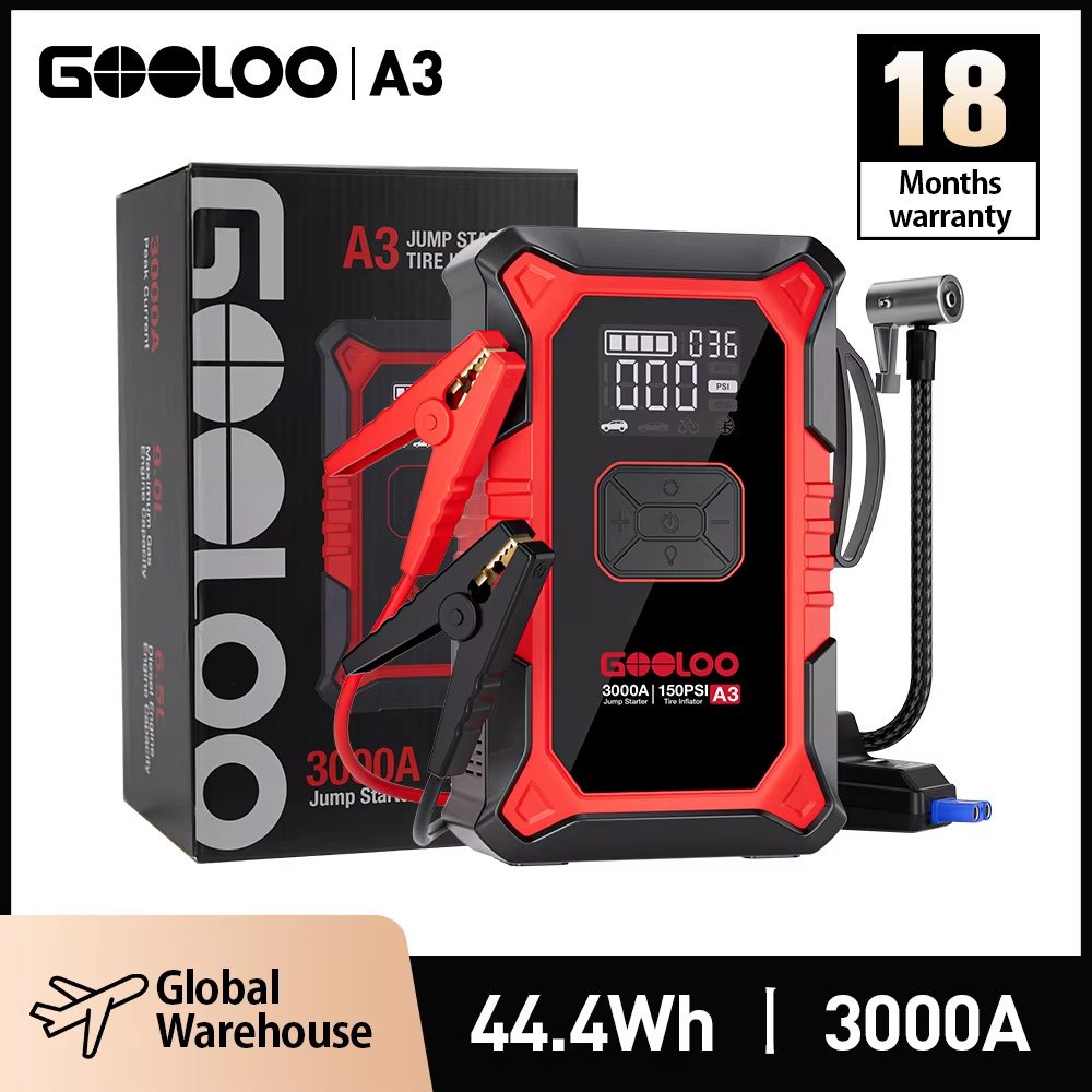 GOOLOO A3 Arrancador con compr - Portable Jump Starter reseña y precio